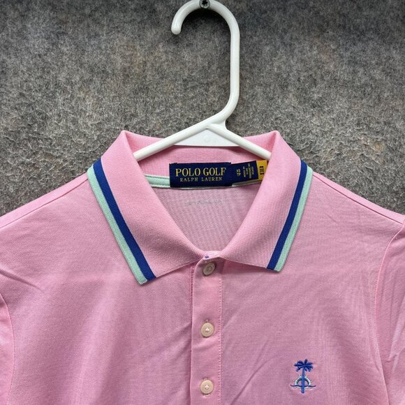 Polo Ralph Lauren Polo Shirt Womens XS Pink Palm Tree Golf Performance Logo - Picture 10 of 11